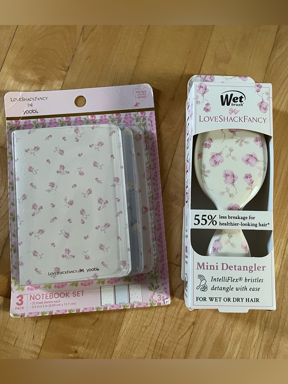 LoveShackFancy - Set of 2 - Sterling Dusk - Mini Brush & Mini Notebooks